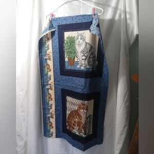 Cranston Print Blue Cat Print Fabric Panel 35" X 22"